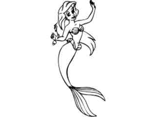  Arial Mermaid Decal Proportional