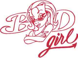  Bad Girl Devil Decal Proportional