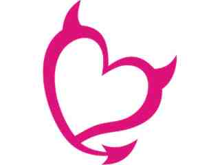  Bad Girl Devil Heart Decal Proportional