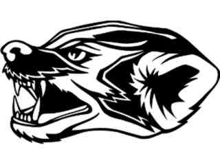  Badger Head Mean_ M B 1 Decal Proportional