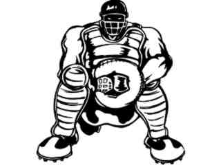  Baseball Catcher_ M B 1 Decal Proportional