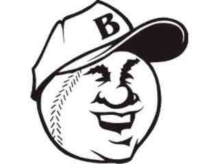  Baseball Face Decal Proportional