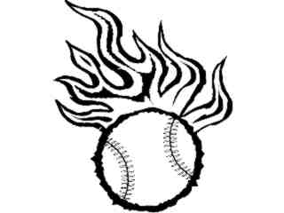  Baseball Flame_ M B 1 Decal Proportional
