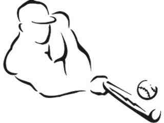  Baseball Line Art_ M B 1 Decal Proportional