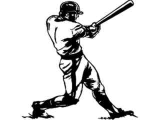  Baseball Swing Decal Proportional