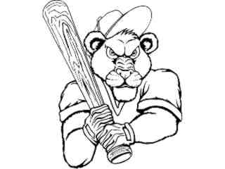  Baseball Tiger Cub_ M B 1 Decal Proportional