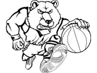  Basketball Bear Cub_ M B 1 Decal Proportional