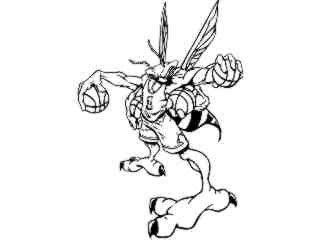  Basketball Bee_ M B 1 Decal Proportional