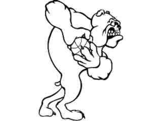  Basketball Bulldog Ball Crusher_ M B 1 Decal Proportional