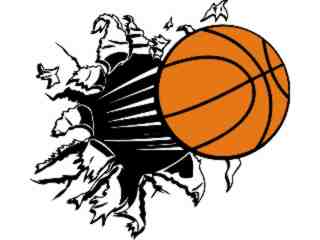  Basketball Burst_ C L 1 Decal Proportional