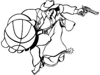  Basketball Cowboy Bandit_ M B 1 Decal Proportional