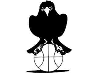  Basketball Crow Bird_ M B 1 Decal Proportional