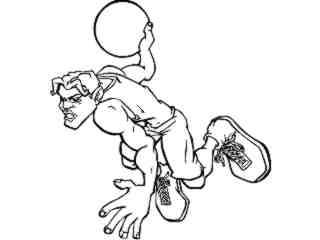  Basketball Dude_ M B 1 Decal Proportional