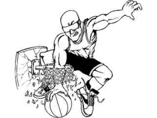  Basketball Dunk Smash_ M B 1_ D T L Decal Proportional