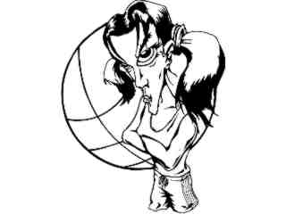  Basketball Girl Tough_ M B 1 Decal Proportional