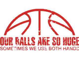  Basketball Huge Balls Decal Proportional