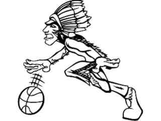  Basketball Indian_ M B 1 Decal Proportional