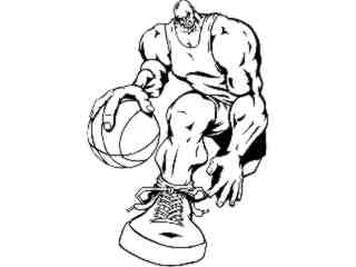  Basketball Large Man_ M B 1 Decal Proportional