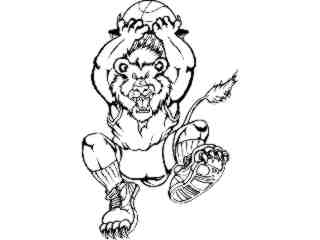  Basketball Lion_ M B 1_ D T L Decal Proportional