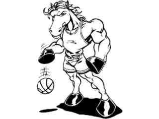  Basketball Mustang_ M B 1 Decal Proportional