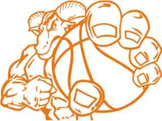  Basketball Ram_ I N V Decal Proportional