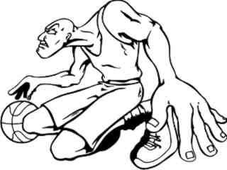  Basketball Tall Man Down_ M B 1 Decal Proportional