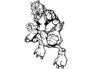  Basketball Tiger Run_ M B 1_ D T L Decal Proportional