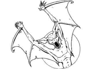  Bat Circle_ M B 1 Decal Proportional