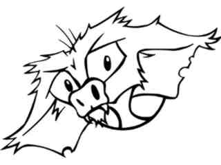  Bat Piggy_ M B 1 Decal Proportional