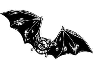  Bat Vampire Decal Proportional
