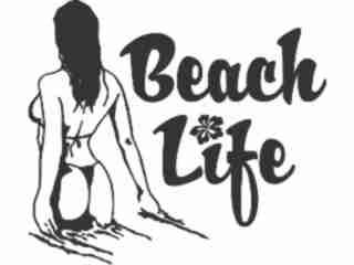  Beach Life Decal Proportional