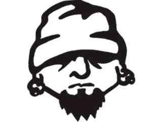  Beanie Evil Look Decal Proportional