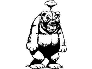  Bear Steaming Mad Decal Proportional