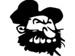  Bearded Man Decal Proportional