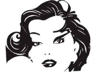  Beautiful Woman Decal Proportional