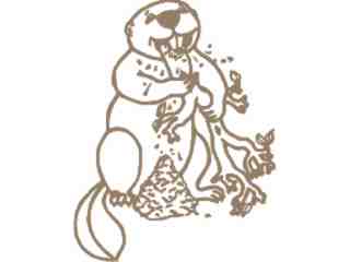  Beaver Tree Eater Decal Proportional