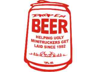  Beer Minitruckers Decal Proportional