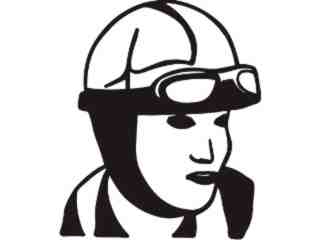  Biker Chic Head_ M M 1 Decal Proportional