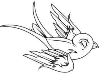  Bird Tattoo_ 1 2 0 9 8 Decal Proportional