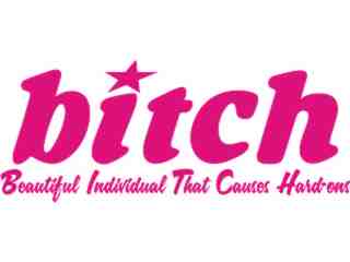  Bitch Hard-on Decal Proportional