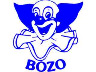  Bozo Clown Decal Proportional