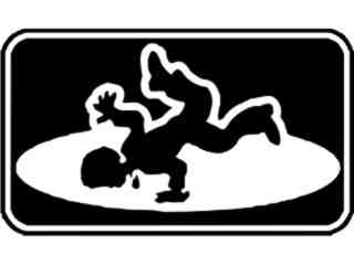  Break Dancer Sign Decal Proportional