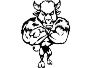  Buffalo Arms Crossed_ M B 1 Decal Proportional