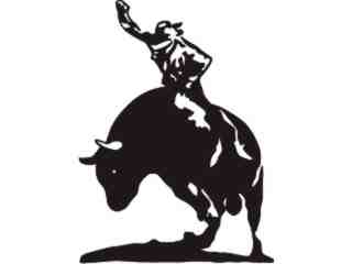  Bull Rider Full Bucking_ C U 1 Decal Proportional