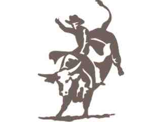  Bull Rider Rodeo Decal Proportional