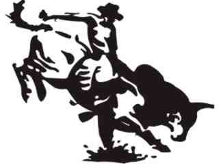  Bull Rider Rodeo_ C U 1 Decal Proportional