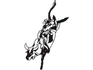  Bull Rider Way Up_ C U 1 Decal Proportional