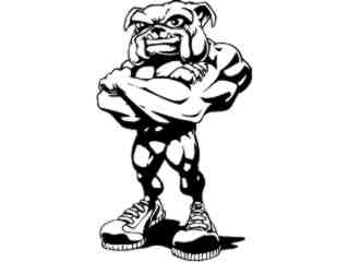  Bulldog Arms Crossed_ M B 1 Decal Proportional