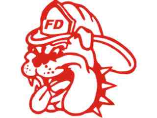  Bulldog Fire Fighter Decal Proportional