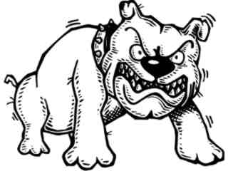  Bulldog Funny Growl_ M B 1 Decal Proportional